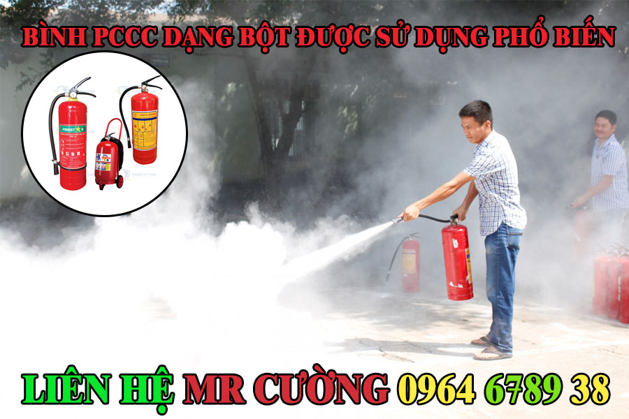 Bình PCCC dạng bột được sử dụng phổ biến